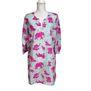 Gretchen Scott Cotton M Mommy Me Tunic Top Cover Up Trunk Trunk Goose Elephant